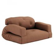 Canapé futon standard convertible hippo sofa couleur brun argile - marron