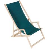 Chaise de plage avec accoudoir, transat, chaise de