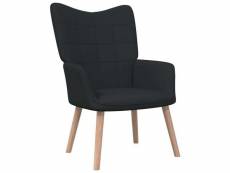 Chaise de relaxation 62x68,5x96 cm noir tissu