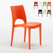 Chaise en polypropylène empilable salle à manger bar Paris Grand Soleil Couleur: Orange