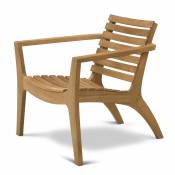 Chaise lounge en bois de teck