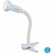 Clamp spot lampe de table salon salle de travail lampe de lecture flexo blanc dans un ensemble avec source lumineuse led