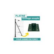 Cloture&jardin - Platine pour Jambe de Force - Vert