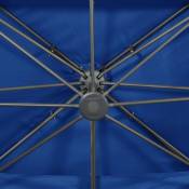 Doc&et² - Parasol déporté à double toit Bleu azuré 400x300 cm - Bleu
