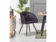 Eva - fauteuil chaise de salle à manger - finition tissu velours noir - pieds noir et dorés en acier inoxydable - style scandinave