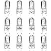 Fei Yu - Lot de 12 Ampoule Halogène G9 28W 230V, Dimmable 0-100%, 320LM, Blanc Chaud 2700K, G9 Lampes Halogènes, Sans Scintillement, pour Lustres,