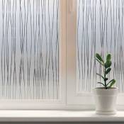 Fensterfolie - Vertikal Gestreift - 45 x 300 cm - Selbshaftend Blickdicht Sichtschutzfolie für Fenster - Folie Fenster Sichtschutz - Vertikale