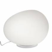 Lampe de table Gregg Midi LED / Verre - L 21 cm - Foscarini blanc en verre