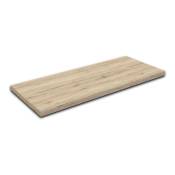 Legno Bagno - Etagère en bois stratifié pour lavabo Chêne Sable Epaisseur 3,8 cm Profondeur 50 cm jusqu'à 80 cm Chêne Sable