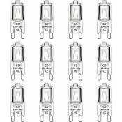 Lot de 12 Ampoule Halogène G9 28W 230V, Dimmable 0-100%, 320LM, Blanc Chaud 2700K, G9 Lampes Halogènes, Sans Scintillement, pour Lustres, Lampes