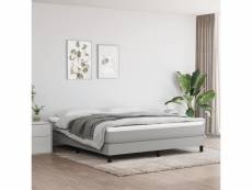Matelas de lit relaxant à ressorts ensachés gris clair 180x200x20 cm