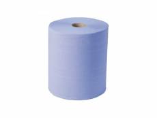 Maxi bobine d'essuie-mains bleu 2 plis - lot de 2 - jantex - papier 230