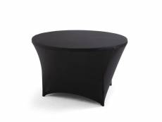 Nappe élastique pour table ronde 150cm noire