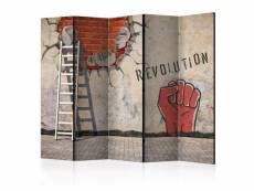 Paris prix - paravent 5 volets "the invisible hand of the revolution" 172x225cm