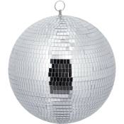 Relaxdays - Boule à facettes, diamètre 30 cm, accessoire à suspendre, avec œillet en métal, pour les fêtes, argenté