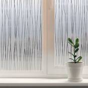 Simple Fix - Fensterfolie - Vertikal Gestreift - 45 x 300 cm - Selbshaftend Blickdicht Sichtschutzfolie für Fenster - Folie Fenster Sichtschutz