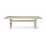 Table à manger en bois blanc 90 x 247 cm Rink - Ferm Living