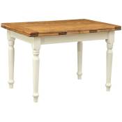 Table en bois massif 120x80 cm Table extensible de
