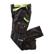 Terrax Workwear - Pantalon en Softshell Workwear taille 58 noir/limette 100 % pes
