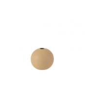 Vase boule céramique beige small - Beige - J-line