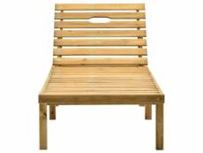 Vidaxl chaise longue avec coussin anthracite bois de pin imprégné
