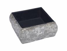 Vidaxl lavabo noir 30x30x13 cm marbre
