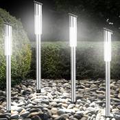 4x lampes led solaire extérieur Jardin étanche sans fil avec capteur IP44 luminaires eclairage - Monzana