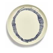 Assiette blanche Stripes 26,5 cm Feast - Serax