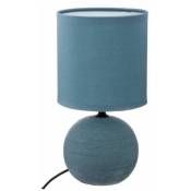 Atmosphera - Lampe à Poser Céramique Boule 25cm Bleu