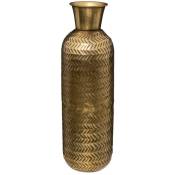 Atmosphera - Vase Night métal doré H45cm créateur d'intérieur - Doré
