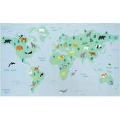 AWE - Tapis - World Map - 120 cm x200 cm - Multicolor