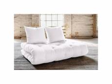 Canapé lit futon shin sano naturel et pin massif couchage
