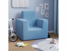Canapé original pour enfants bleu peluche douce - 52 x 39 x 50