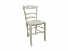 Chaise classique en bois, pour salle à manger, cuisine ou salon, made in italy, cm 45x47h88, assise h cm 48, couleur sable 8052773575485