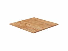 Dessus de table carré marron clair60x60x1,5cm bois chêne traité