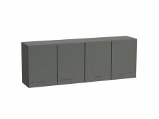 Elément meuble pont 4 portes smart largeur 170 cm coloris gris graphite mat 20100893711
