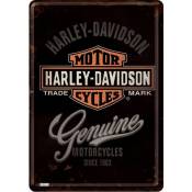 Harley Davidson - Carte postale métallique