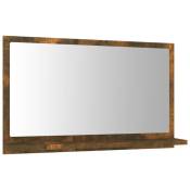 Helloshop26 - Miroir de bain 60 x 10,5 x 37 cm bois d'ingénierie marron