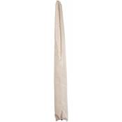 HHG - Housse de protection pour parasol en bois Florida 3m, housse Cover avec cordon de serrage crème - beige