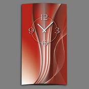 Horloge murale verticale Dixtime 3D-0019, rouge cuivrée,