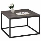 Idimex Table basse carrée HADES, cadre en métal noir
