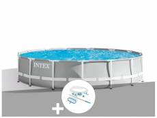 Kit piscine tubulaire intex prism frame ronde 4,57 x 1,22 m + kit d'entretien