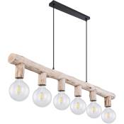Lampe suspension bâton en bois suspension lampe de