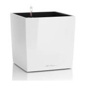 Lechuza - Pot de fleur - lec - Cube Premium 50 - blanc brillant - résistant aux intempéries et aux uv