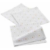 Lot de 3 serviettes de table - 40 x 40 cm - Coton -