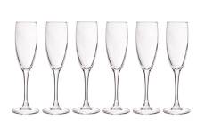 Lot de 6 Flûtes à Champagne en Verre, transparent, 19 cl