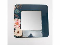 Miroir carré floral 50 cm
