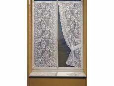 Paire de rideaux "bonne-femme" à dentelle 60 x 220 cm