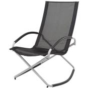 Progarden - Chaise � bascule pliable Noir