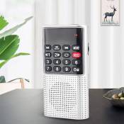 Radio Walkman - Radio fm portable avec lecteur MP3 Batterie longue durée Son cristallin Radio abs rechargeable Blanc